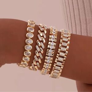 Classic Diamond Gold Tennis Bracelet